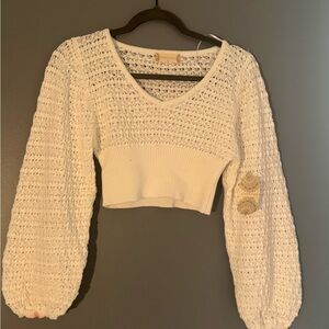 Altar’d State size XS white cropped sweater